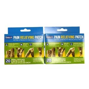 Coralite Small Pain Relief Patch (2.56 x 1.65") 20 patches/ box ( 2 pack ) __